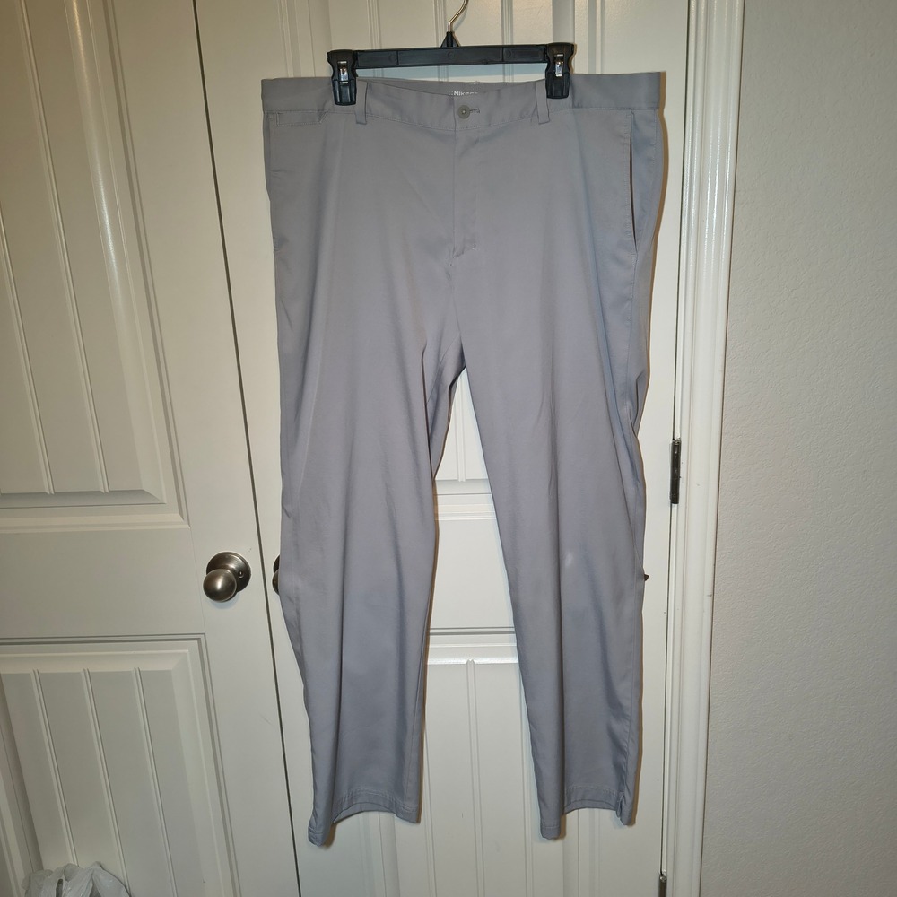 Nike Golf Dri-FIT‎ Mens Gray Flat Front Performance Trousers Pants 38x32